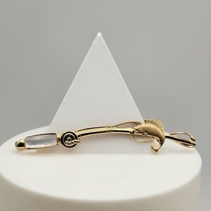 Vintage Tie Bar Gold Tone Clip by Anson Circa 1980s